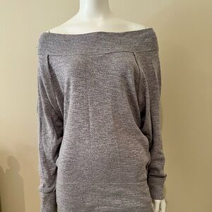 Free People Women's Off-Shoulder Gray Sweater